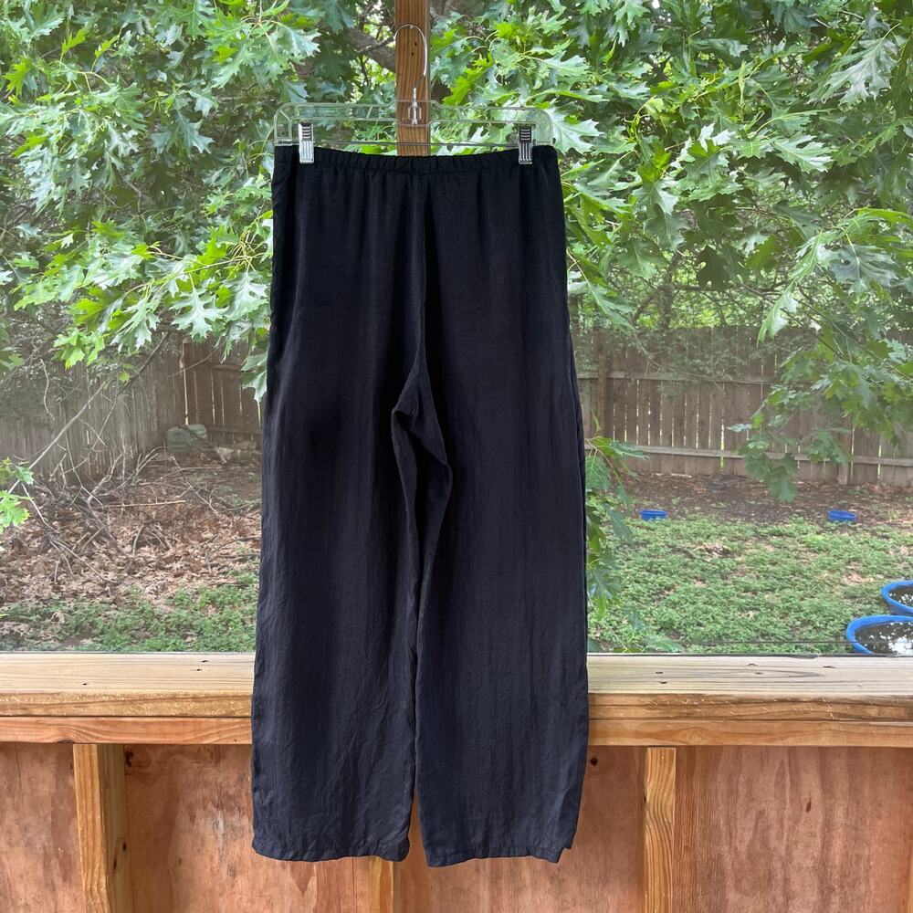Zara Women's Black Wide Leg 100% Lyocell Pull On Pants Size XS